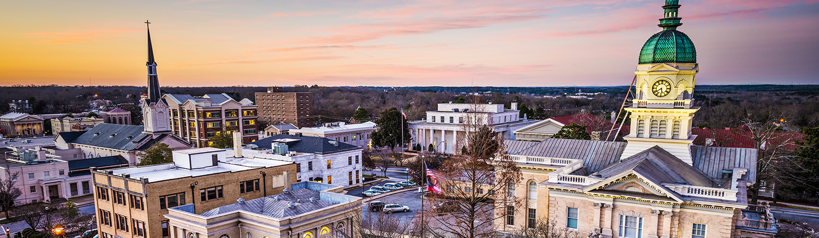 Skyline view of downtown Athens